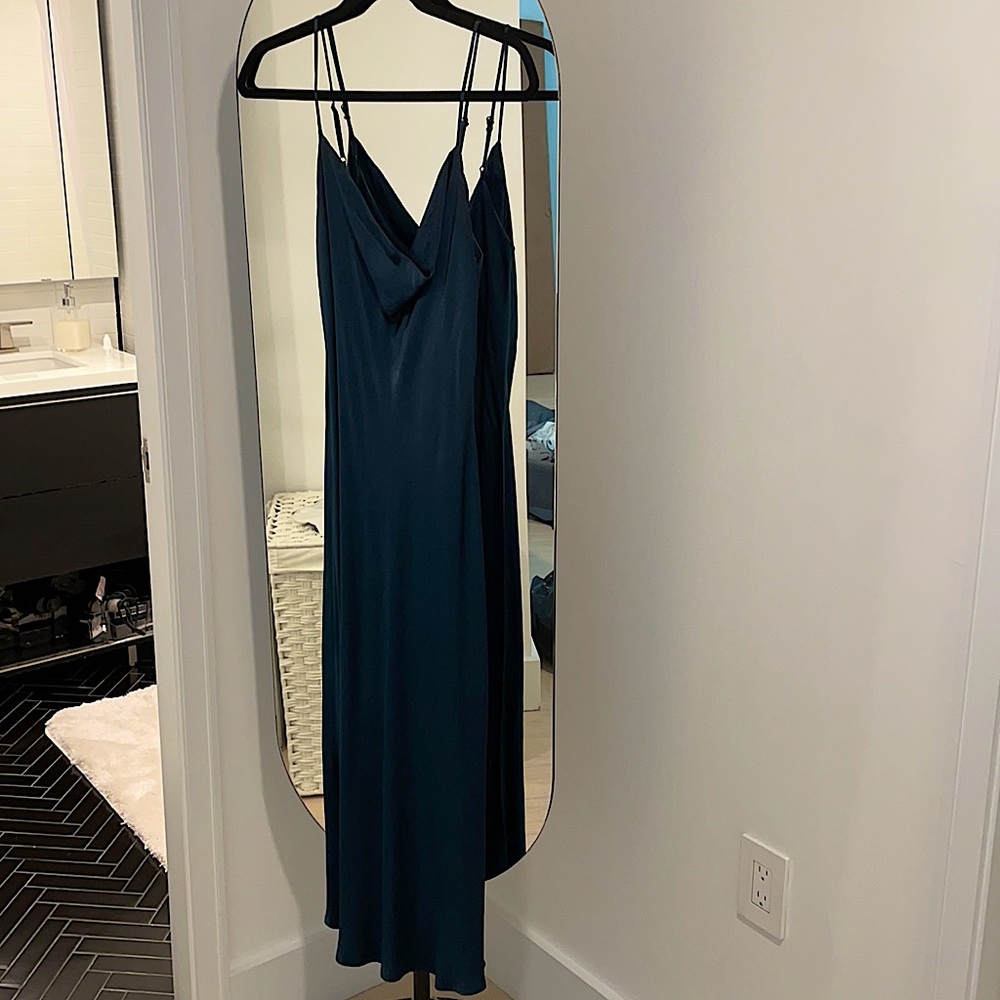 Zara dark green midi dress